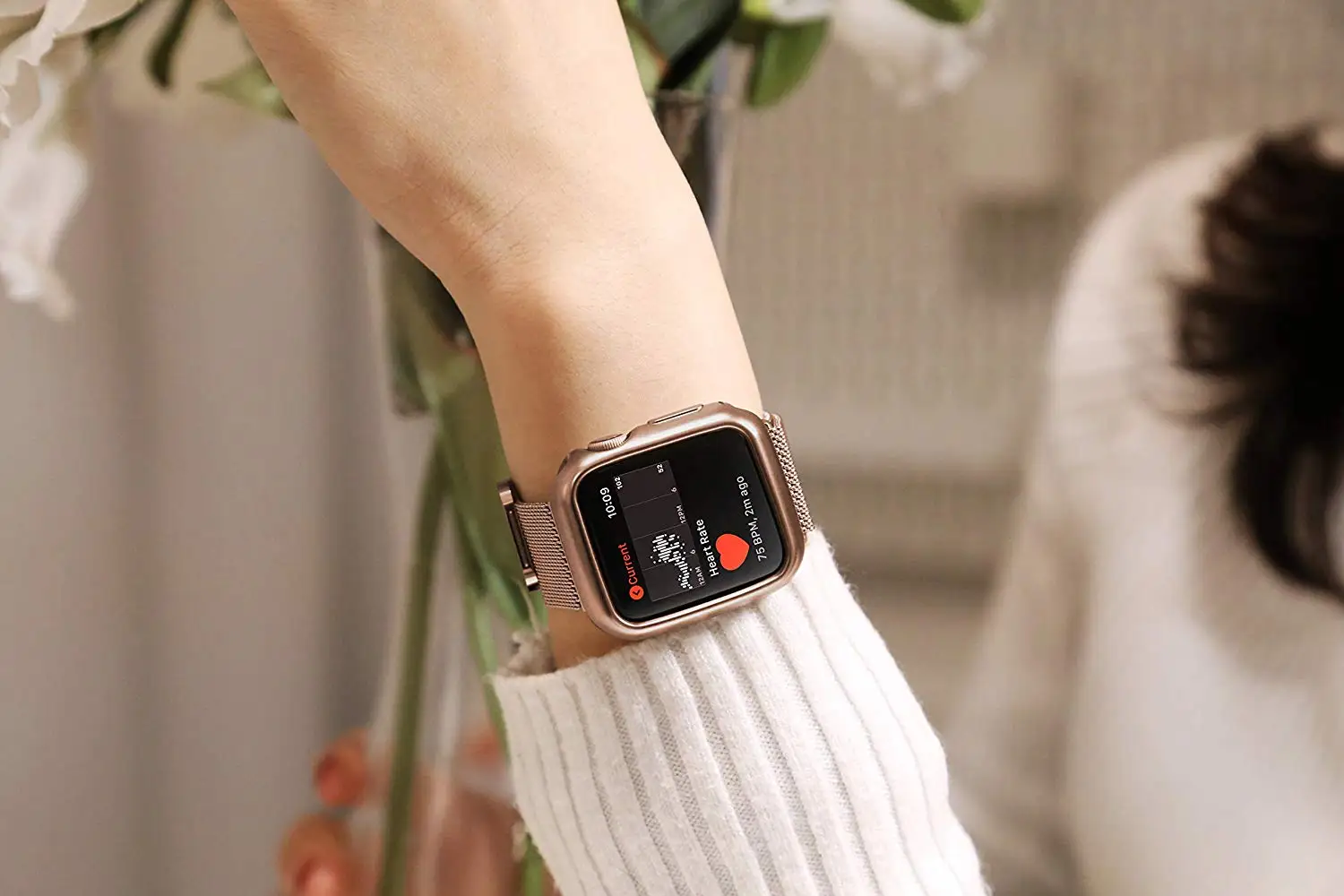 Чехол+ ремешок для Apple Watch 5 4 ремешок 44 мм 40 мм iWatch 42 мм 38 мм браслет из нержавеющей стали Миланская петля Apple watch 3 2 42/38