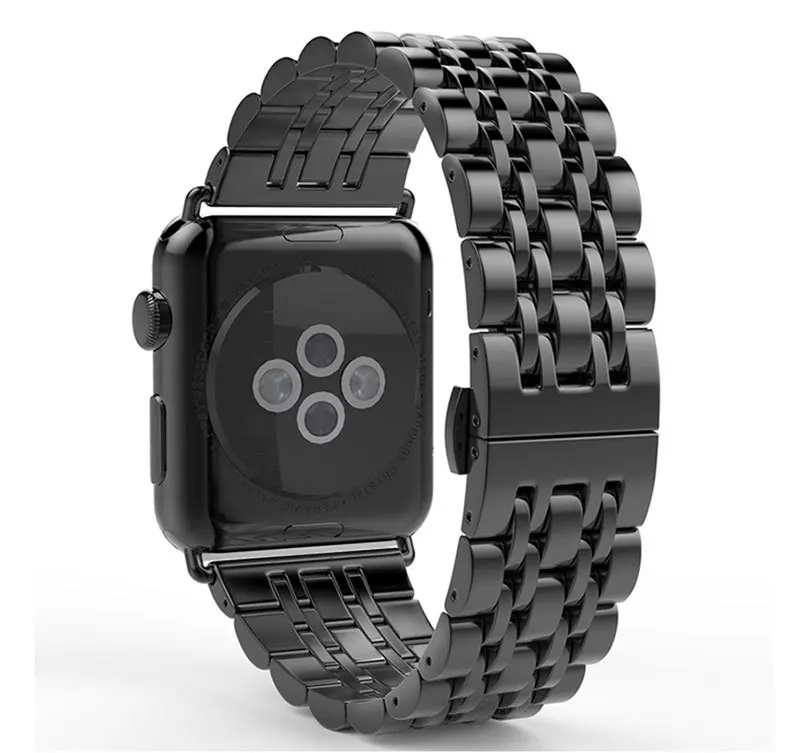 Ремешок для Apple Watch 4 3 2 ремешок металлический браслет из нержавеющей стали для iWatch ремешок 42 мм 38 мм 4 полосы 44 мм 40 мм ремешки