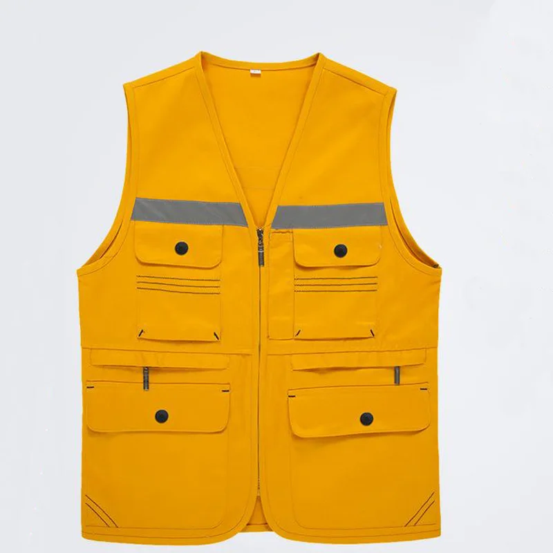 Yellow Safety Vest Светоотражающие сигнальный жилет безопасности рабочая одежда Reflectante Chaleco День Ночь защитный жилет для Велоспорт Открытый трафика DFZ021 - Цвет: Yellow Safety Vest