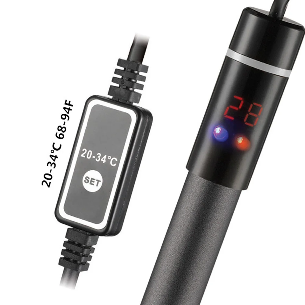 Automatic Submersible Temperature Control LCD Display Water Digital For Saltwater Adjustment Aquarium Heater Fish Tank Rod | Дом и сад
