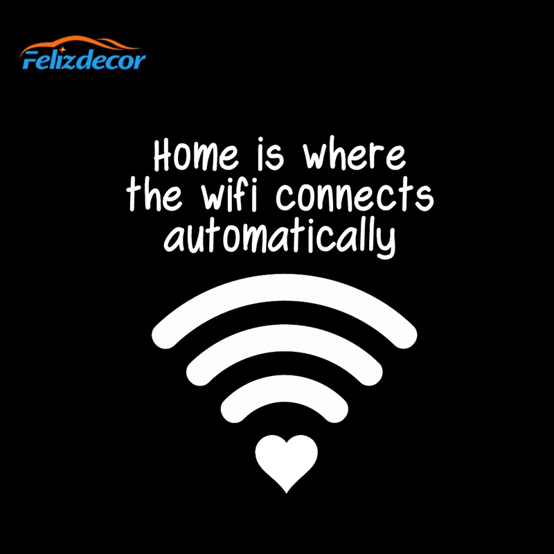 Дом там где Wifi подключается автоматически виниловые наклейки в виде Стикеры