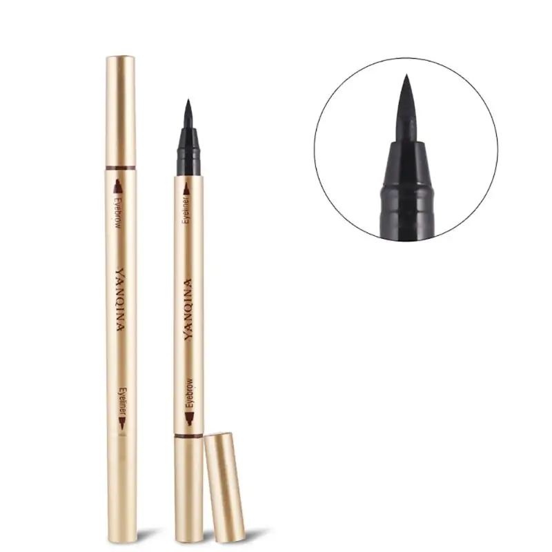 Новая Водонепроницаемая Двусторонняя подводка для глаз и бровей жидкая ручка