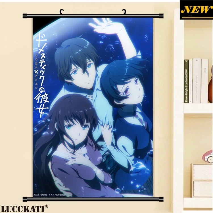 40X60 см домашний na Kanojo задница бюстгальтер грудь держать голый сексуальный лоли комотик мультфильм аниме Настенная картина плакат прокрутки холст живопись - Цвет: L