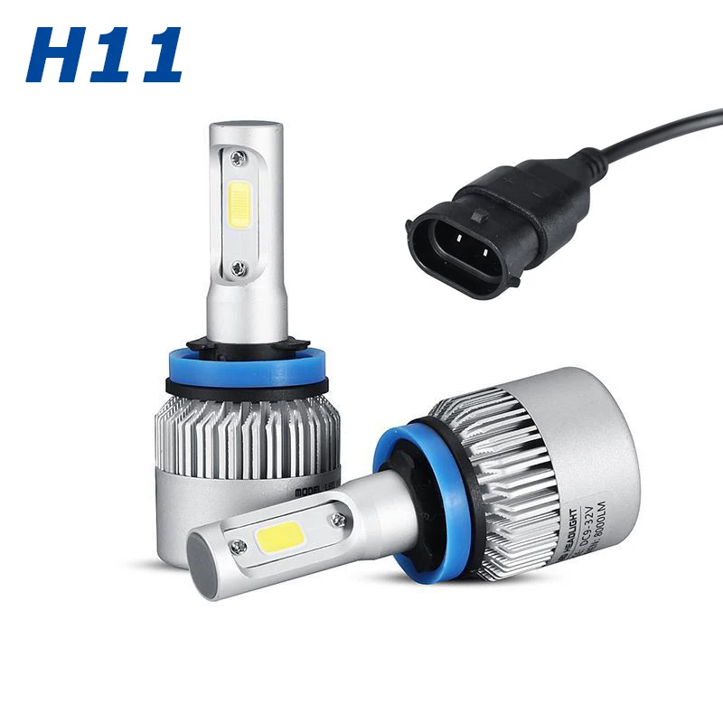 Oslamp H4/H7/H11 COB Светодиодный фонарь для автомобильных фар одиночный/Hi-Lo луч 8000лм 6500 к