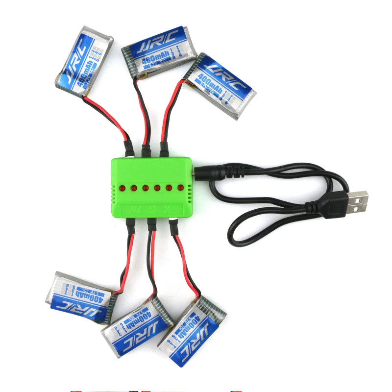 6 шт. JJRC H31 3 7 V 400mAh 30C LiPo батарея с x6 зарядное устройство для RC Квадрокоптер запасные