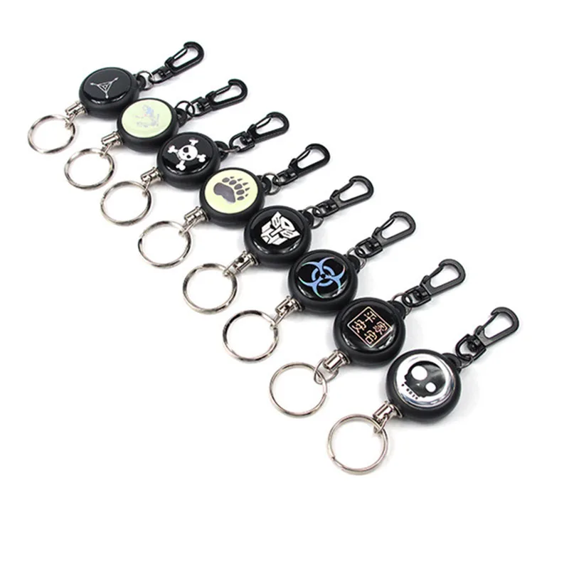 1PC EDC Portable Scalable Retractable Keychain Anti-lost Anti-theft Key Spring Rope ABS Shell Outdoor Camping Equipment | Спорт и