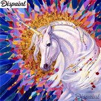 dispaint full squareround drill 5d diy diamond painting cartoon unicorn embroidery cross stitch 3d home decor a10413