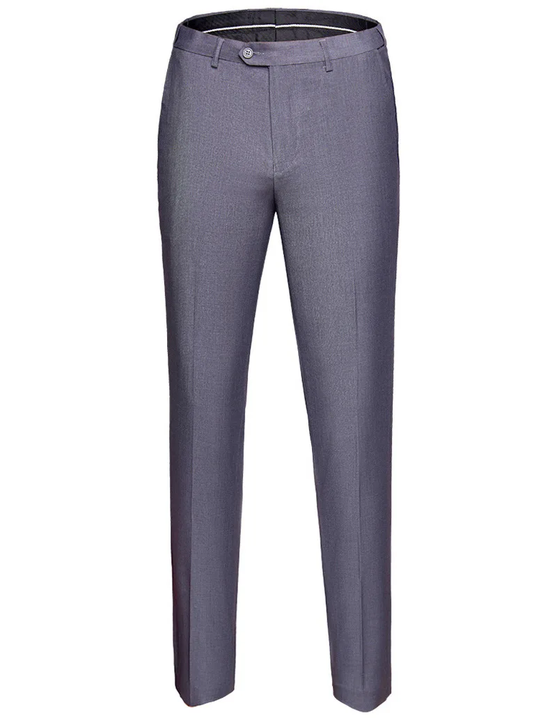 Light gray PYJTRL Для мужчин s Однотонная одежда Бизнес оккупации Slim Fit платье офисные брюки мужская одежда брюки для официального костюма Повседневное для Для мужчин - Цвет: Light gray