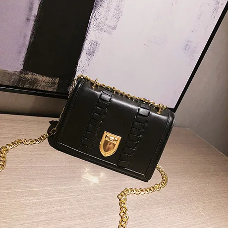 Новый европейский и американский эксклюзивный цепи сумка Мода щит замок Crossbody