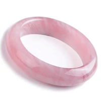 genuine madagascar pink gemstone natural rose quartz bangle bracelets for women female inner diameter 58mm aaaaaa