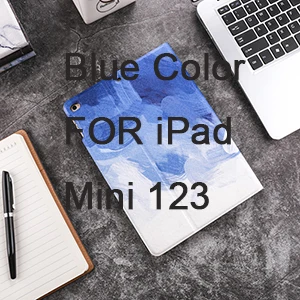 Мраморный узор PU и PC материал защитный чехол для iPad Air 1 2 Mini 1234 iPad 9,7 дюйма - Цвет: For Mini123(Blue)