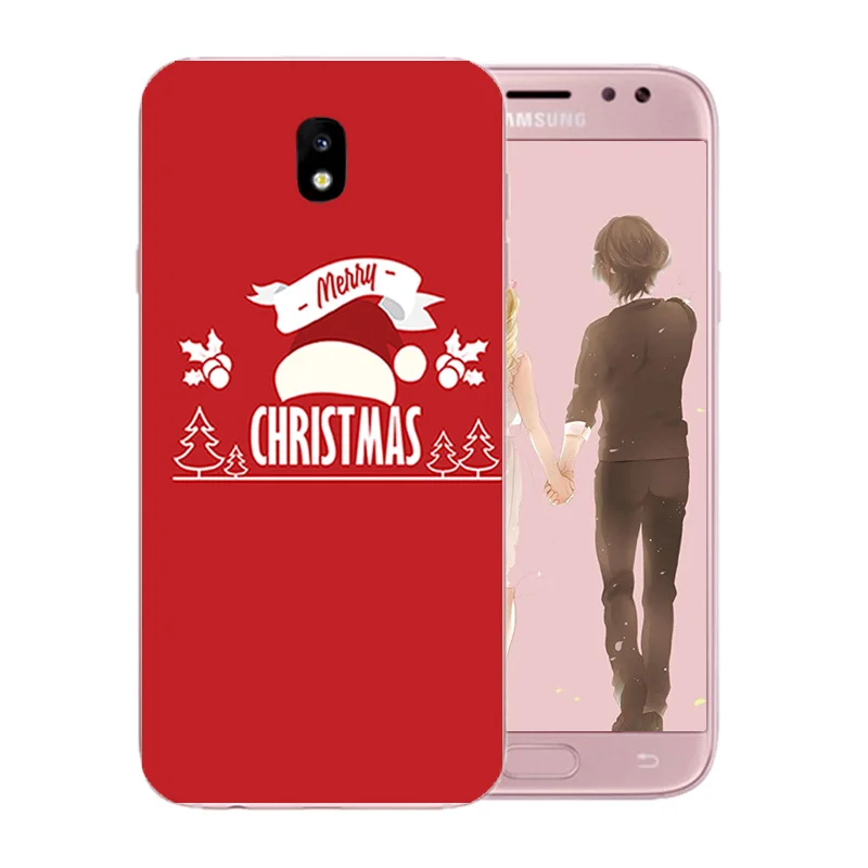Для Galaxy J7 2017 чехол мягкий TPU веселый X'MAS шаблон Fundas для EU J730 730 J730F/DS J730FM/DS SM-J730FM