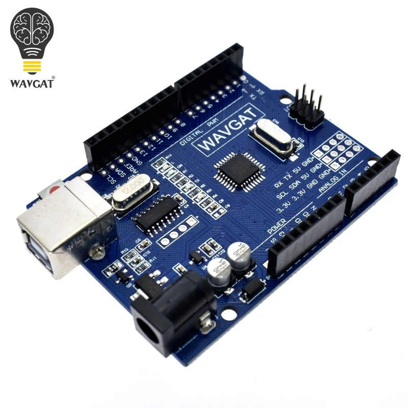 WAVGAT высокое качество один набор UNO R3(CH340G) MEGA328P для Arduino UNO R3+ USB кабель ATMEGA328P-AU макетная плата
