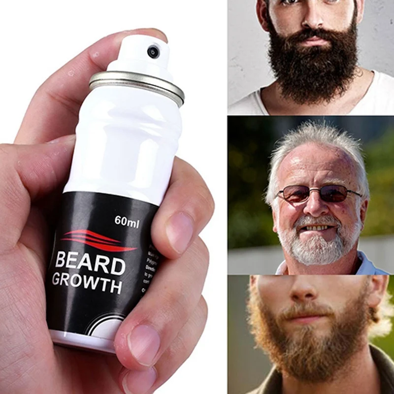 

60ml 100% Natural Beard Growth Spray Beard Grow Stimulator Accelerate Beard Growth Oil Hair Loss Product Series