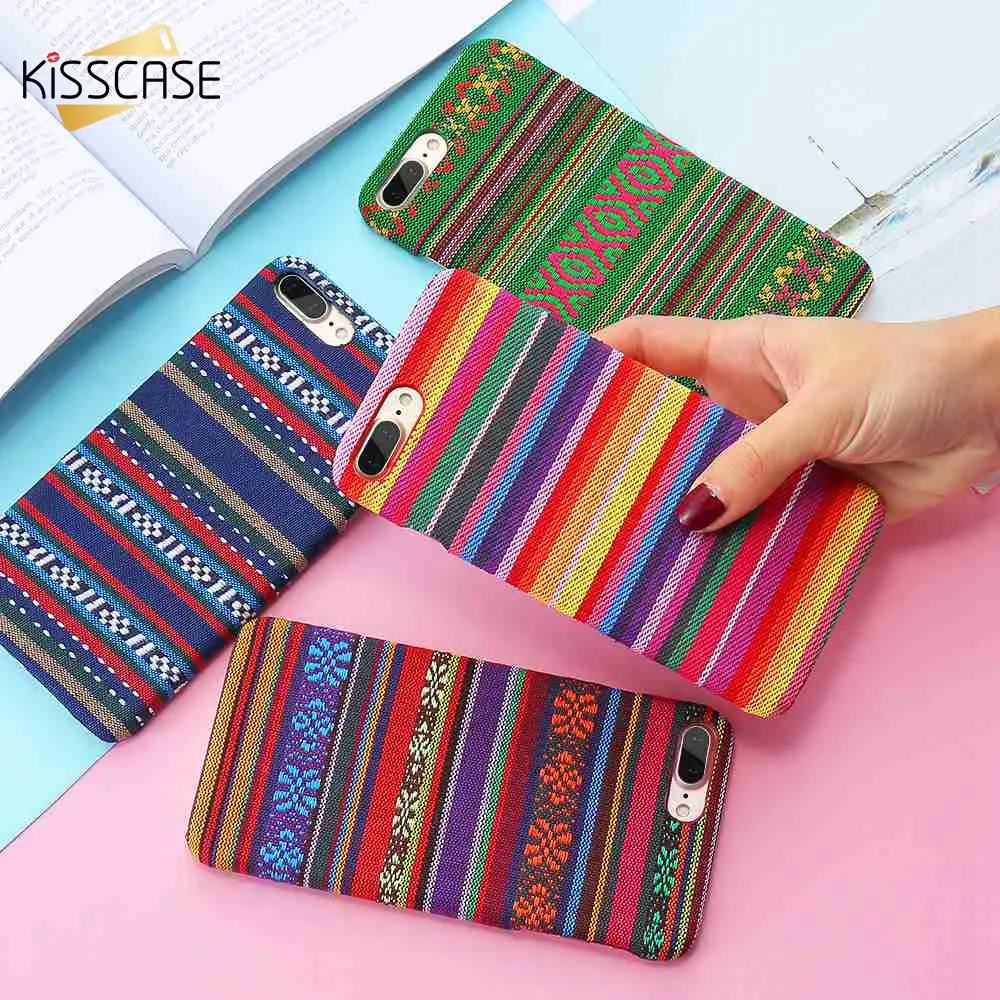 Kisscase Case богемный Стиль ткань чехол на айфон 5s 6 7 se для Xiaomi Redmi 4X 4A note 4X крышка для iPhone 6 7 8 6s Plus 5S 5 SE Экзотические ретро PC Чехол