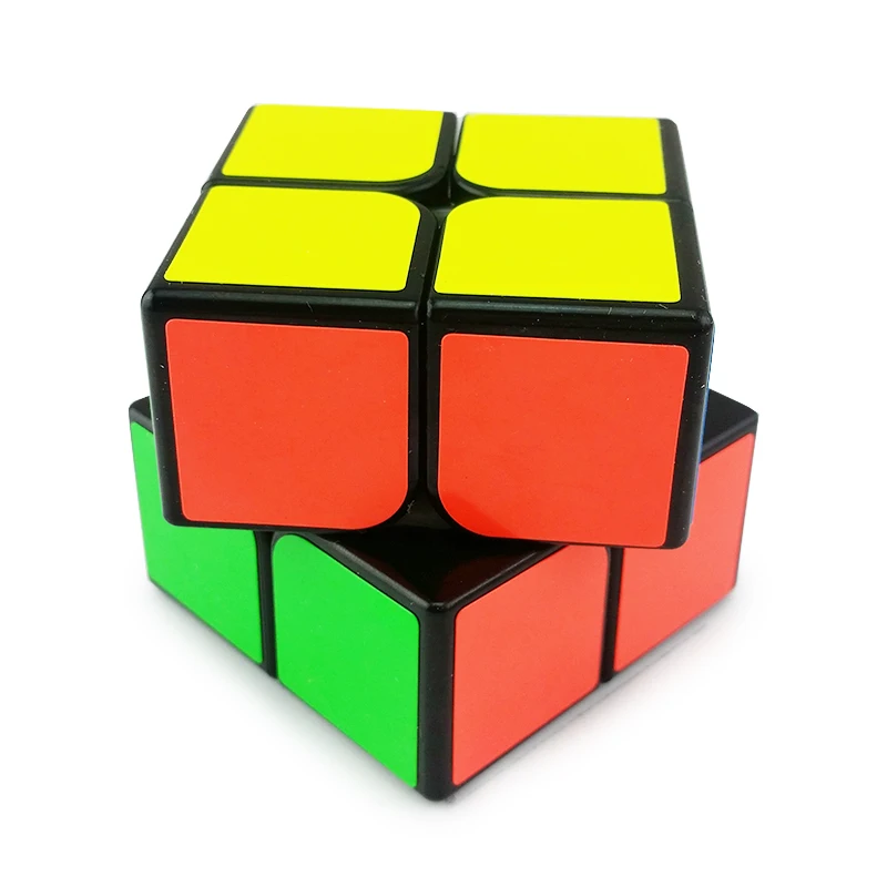 2x2x2 магический куб головоломка скорость твист гладко черная наклейка