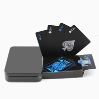waterproof black plastic playing cards collection black diamond poker cards creative gift standard playing cards
