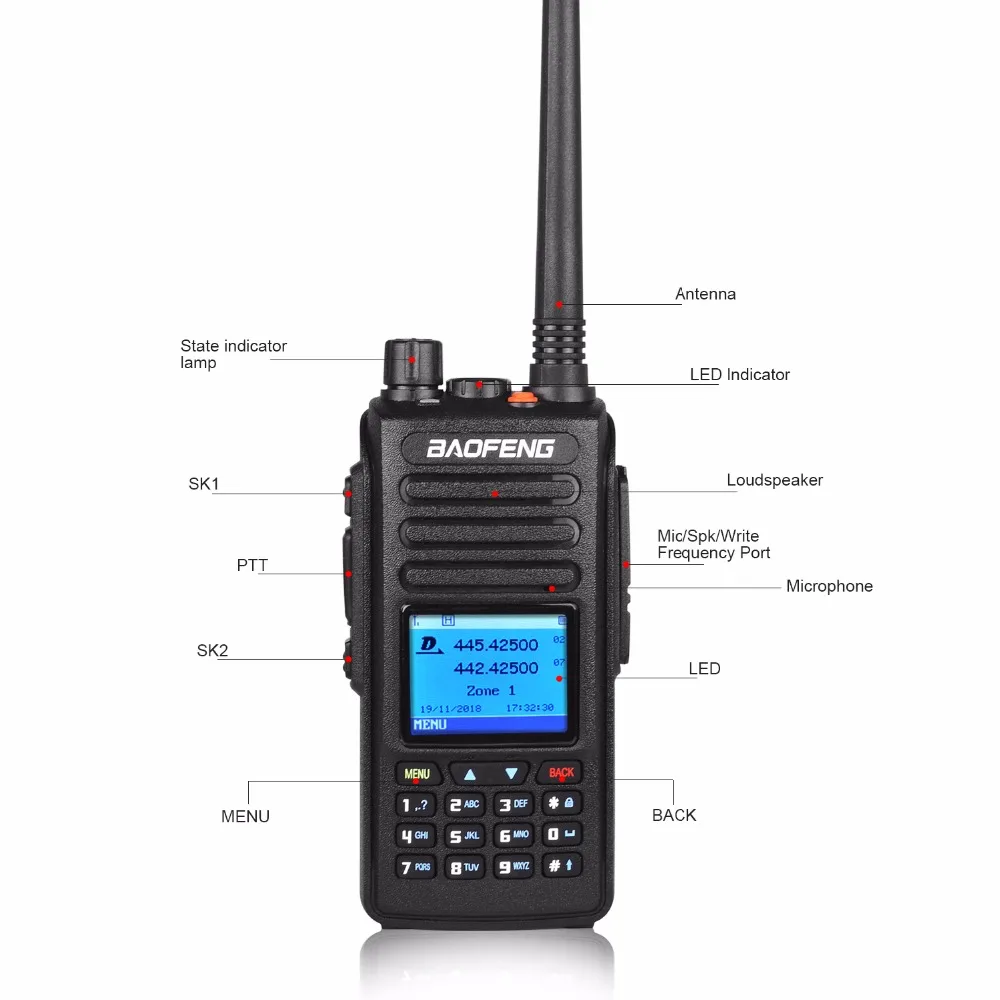 Рация ПМР GPS baofeng двухдиапазонный радиоприемник dmr VHF 136 174 МГц и UHF 400 470 цифровой