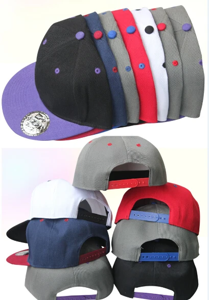 Newly 2 Tone Blank Plain Snapback Hats Hip-Hop Adjustable Bboy Baseball Cap For Men Women Mix Color Mix Order Free Shipping 002