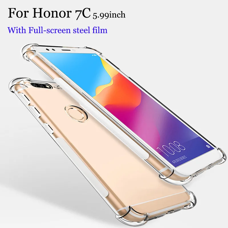 Для Huawei Honor 7C чехол HD прозрачный мягкий для Honor7C 7 C LND AL30 противоударный