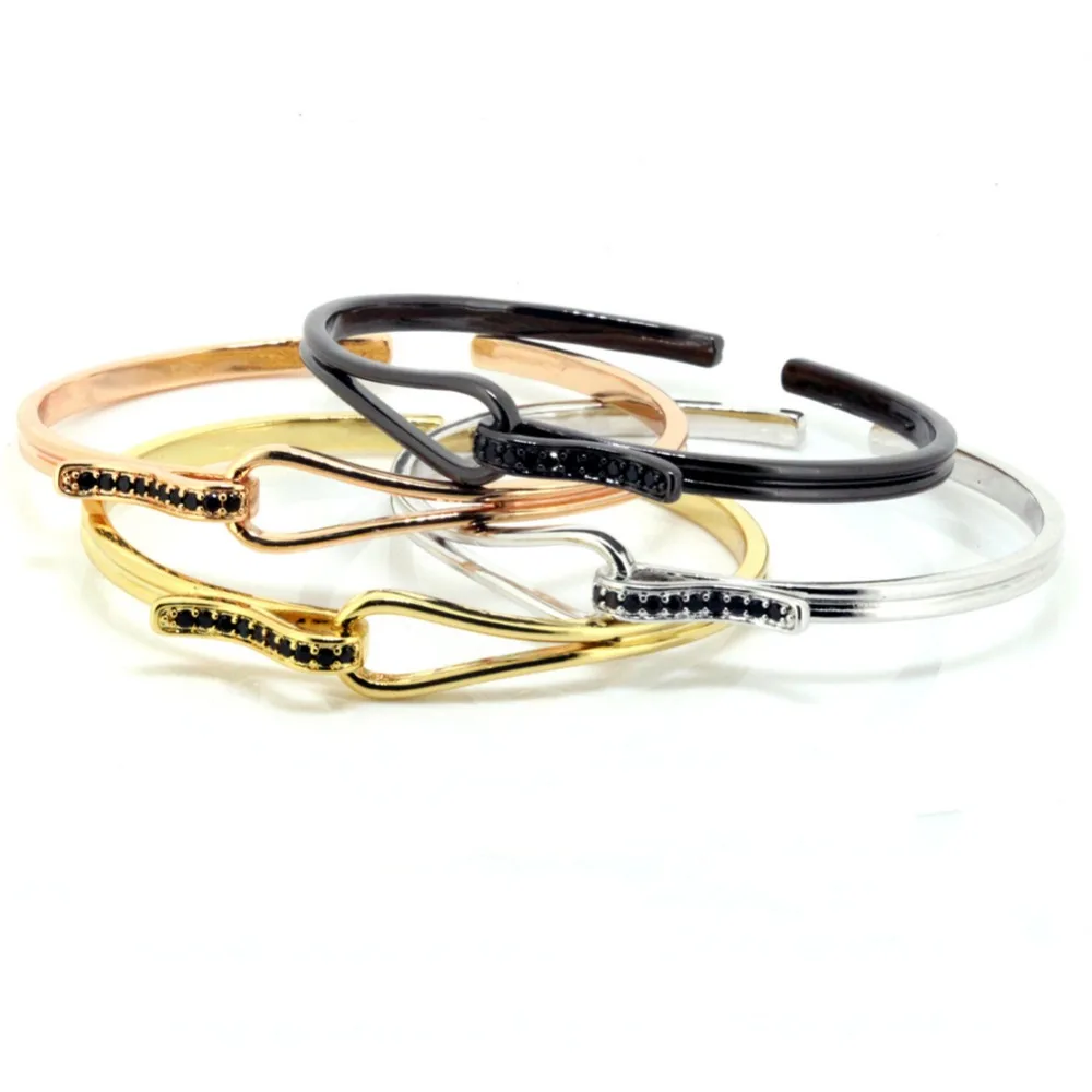 Горячая Распродажа 2016 мужские браслеты с фианитом 24 К модный Открытый браслет на