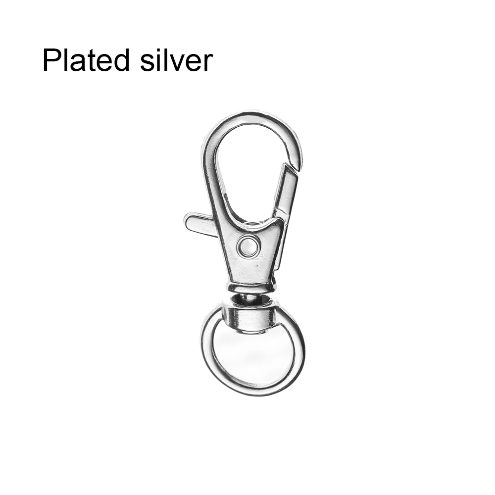 Silver 5 шт. серебряный металлический классический брелок ювелирные изделия кольцевой шарнир карабины Омаров брелок с крючками сплит-крюк DIY мешок - Цвет: Silver