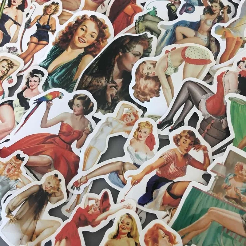 50 шт. сексуальная девушка Красота наклейки для мотоцикла чемодан ноутбук