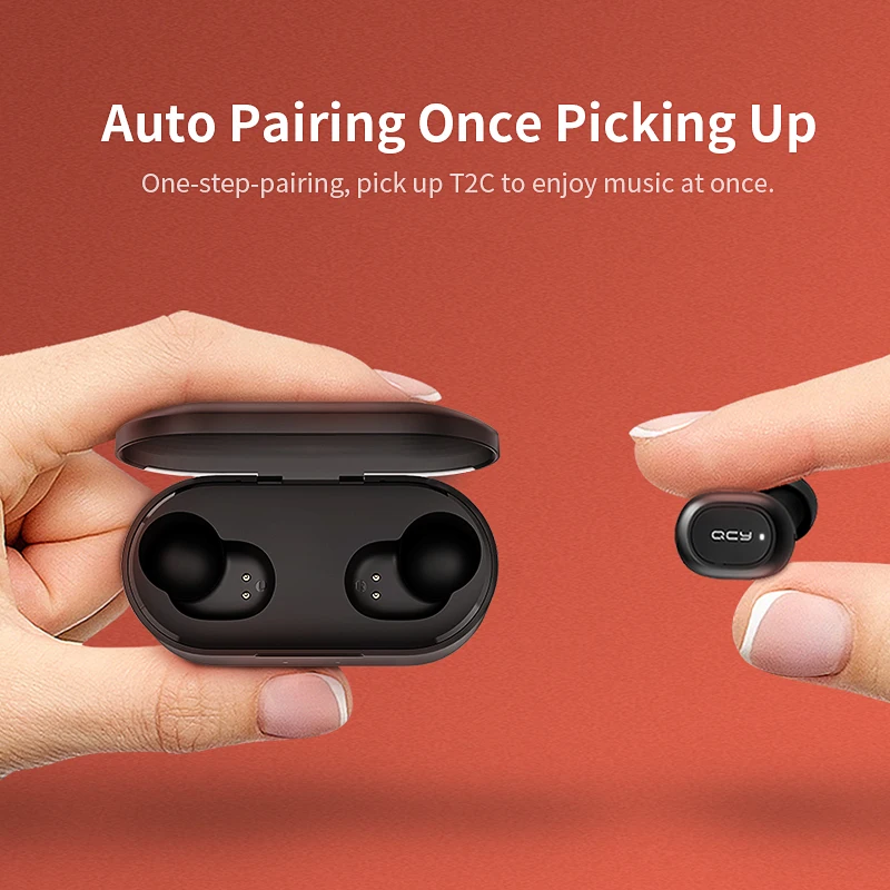 QCY QS2 TWS Mini Bluetooth V5.0 наушники истинные беспроводные 3D стереозвук двойной микрофон