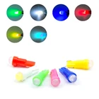 20 шт., цветные СВЕТОДИОДНЫЕ Лампы T5 1SMD для приборной панели автомобиля, боковой клиновидный для салона, калибровочные лампы 12 В постоянного тока