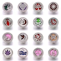 new snap jewelry tree of life aromatherapy buttons perfume locket magnetic stainless steel essential oil diffuser buttons