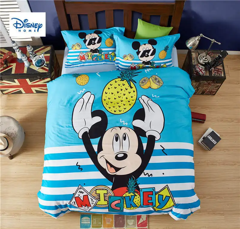 Комплект постельного белья с 3d Микки Маусом Двухспальное одеяло покрывала для