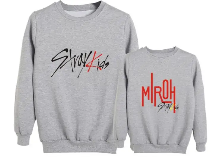 Новое поступление kpop straykids новый альбом miroh же печать Круглая горловина флисовые