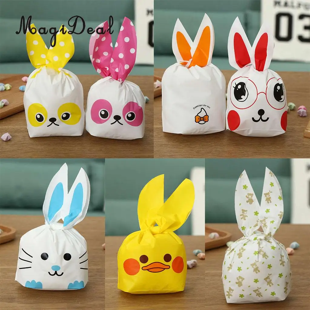 Пакеты MagiDeal 50 шт./лот Kawaii Rabbit Bunny Ear для печенья пакеты самоклеящиеся упаковки