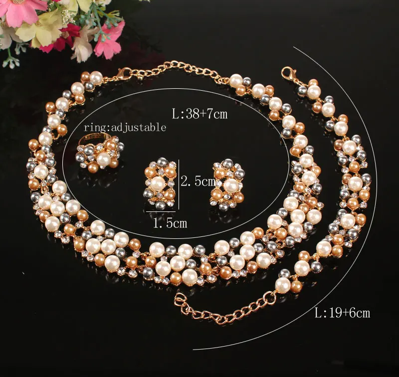 Женский классический жемчужный Топ золотого цвета с прозрачными кристаллами