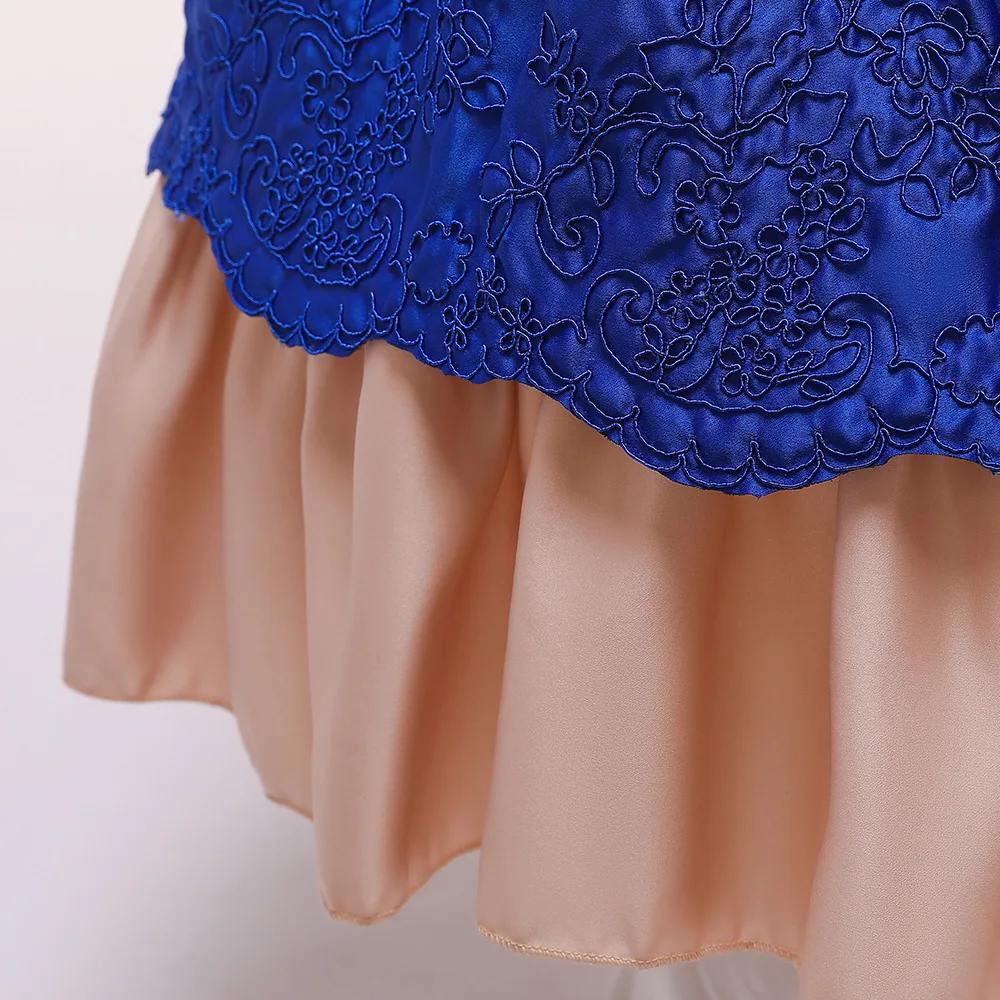 

Vestidos Summer Kids Dresses for Girls Satin Wedding Dress Embroidery Girls Elegant Princess Dresses Evening Party Dresses 2019