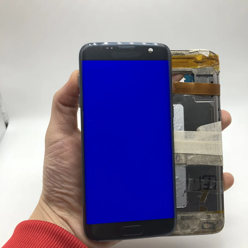Оригинальный 5 ''Супер AMOLED дисплей с рамкой для Samsung Galaxy S7 Edge G935F G935 G935FD ЖК
