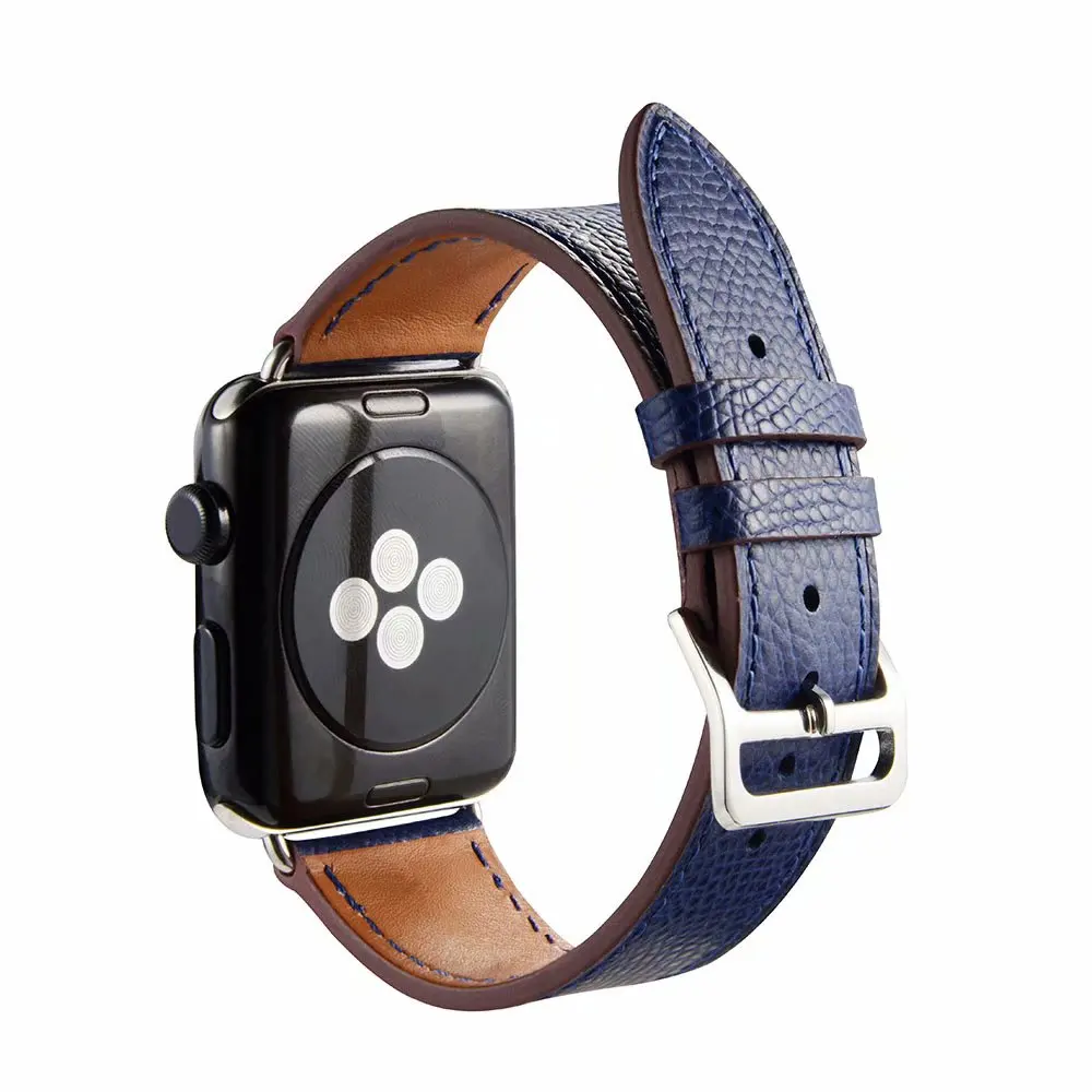 Высококачественная кожаная Петля для Apple Watch Band 42 мм 38 мм 40 мм 44 мм одинарный ремешок для iWatch Series 1 2 3 4