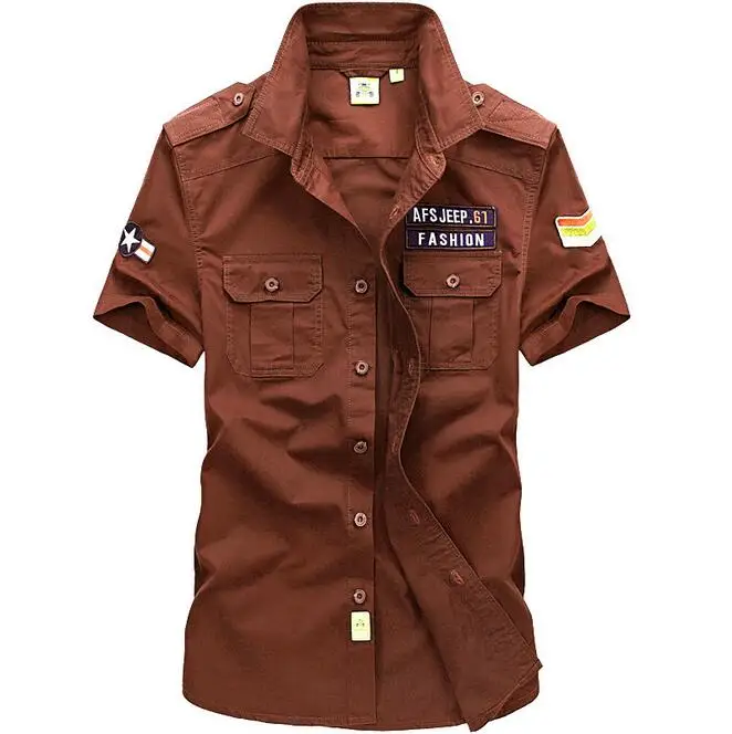 ROHOPO S до 5XL Летняя мужская рубашка с коротким рукавом, хлопок, свободные повседневные рубашки для мужчин, Классическая дизайнерская рубашка с вышитым логотипом