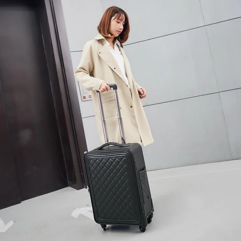 CARRYLOVE 1" 20" 2" женская кожаная сумка на колесиках набор чемоданов для путешествий