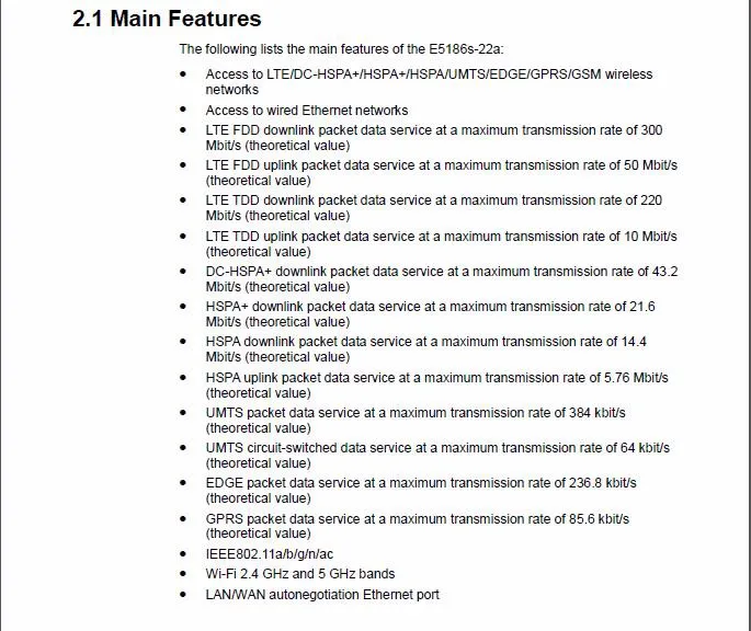 Huawei E5186s-22a LTE FDD 800/900/1800/2100/2600 МГц TDD2600Mhz Cat6 300 Мбит мобильный Беспроводной фрезерный станок