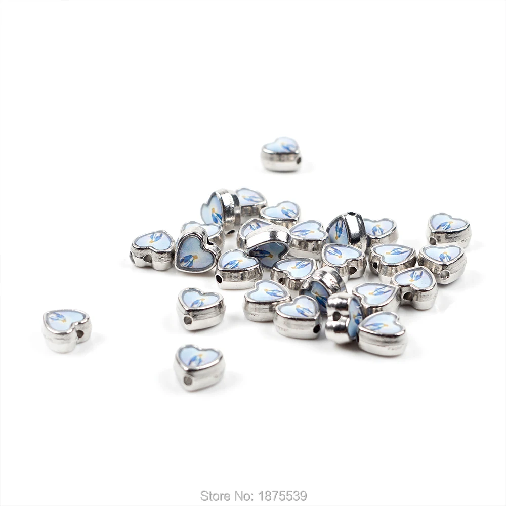 Heart Alloy Bead Our Lady of Grace Color Picture | Украшения и аксессуары
