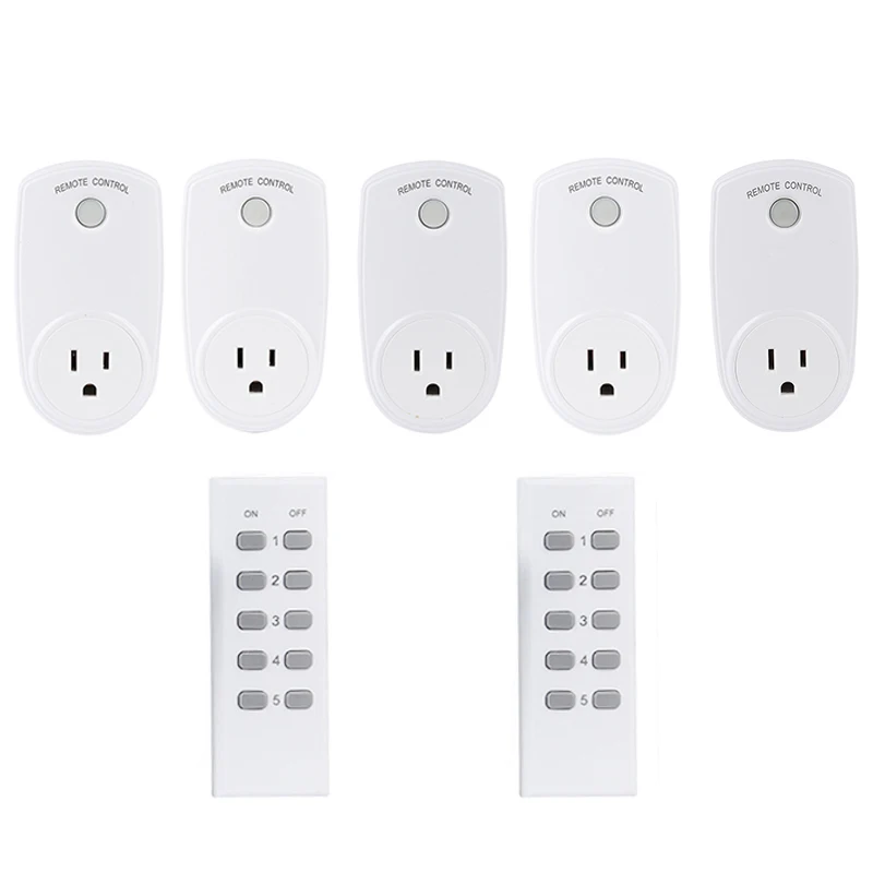 

Smart Plug Remote Control 433.92 Wireless Socket US Standard (5 Socket+2 Remote)
