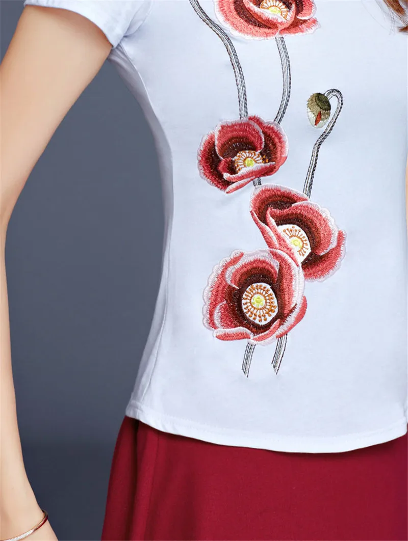 Футболка размера плюс 5XL Топы Винтаж Camisetas Mujer летний топ футболка женская рубашка Харадзюку Feminina вышивка
