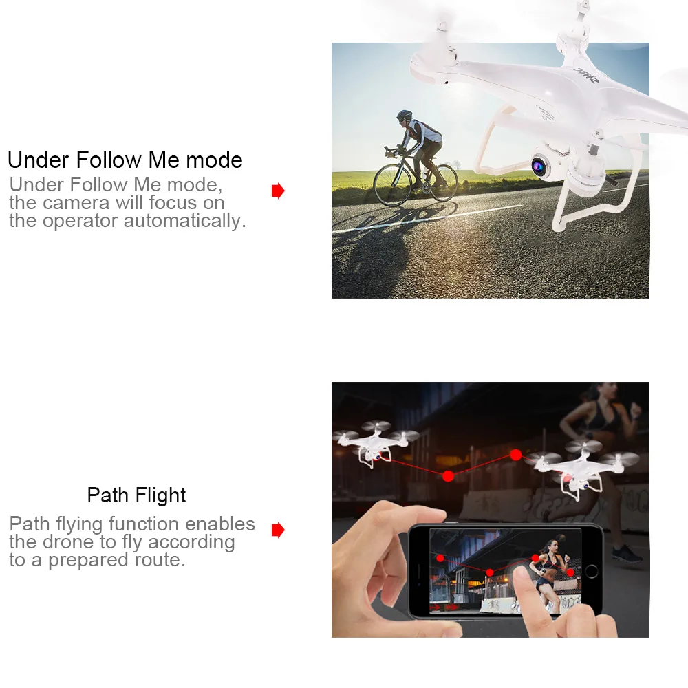 S20W1080P(GPS) 720P 1080P HD регулируемая камера Дрон широкий угол RTF двойной FPV селфи GPS