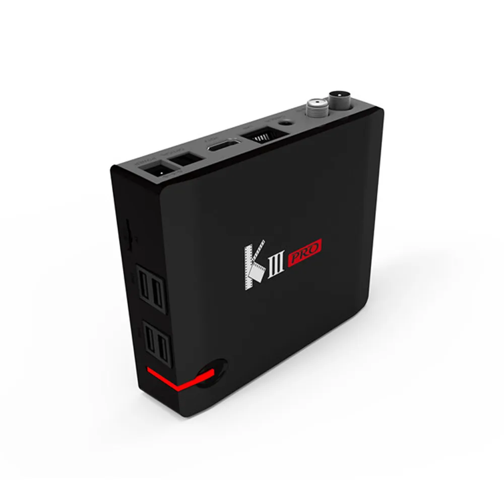 MECOOL DVB-T2 DVB-S2 KIII PRO 3 + 16 ГБ Android 7 1 ТВ коробка Amologic S912 Восьмиядерный 4K 1080P HD DVB-C приемник