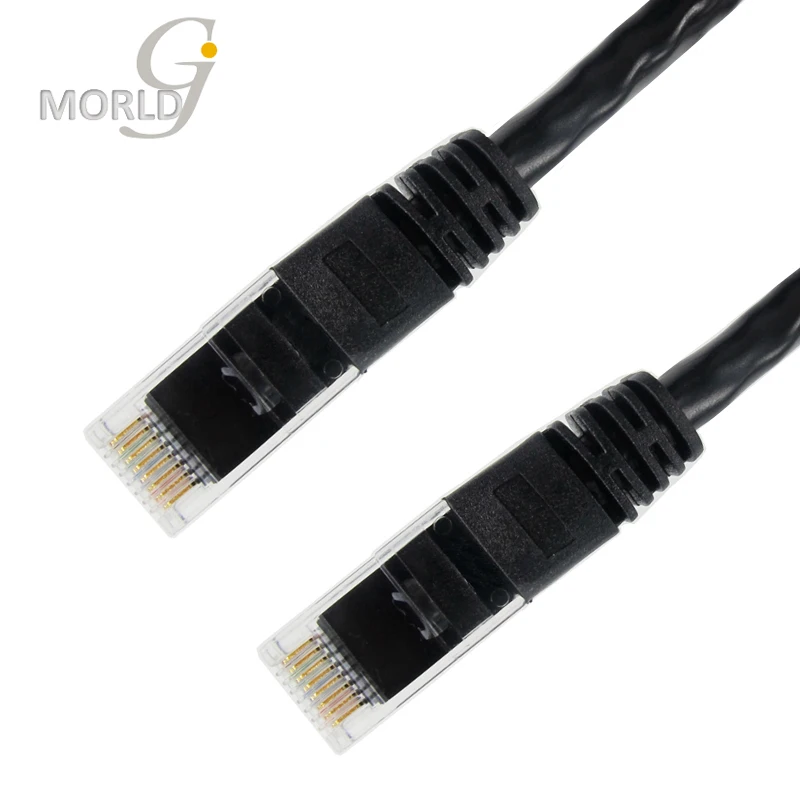 

2-метровый кабель CAT5E UTP, черный круглый кабель, 6,5 фута, Ethernet-кабели, Сетевой провод RJ45, Соединительный шнур Lan, сделано в Китае