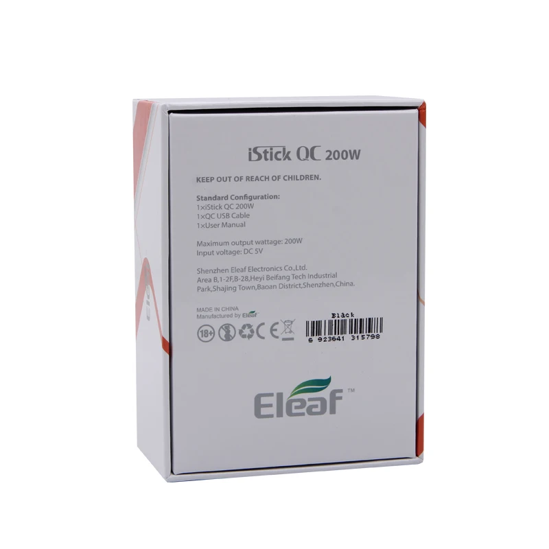 Authentic Eleaf iStick QC 200w Mod Battery Electronic Cigarette Vape 200W 1.5A Quick Charge VW/TC Suit for Melo 300 Tank |