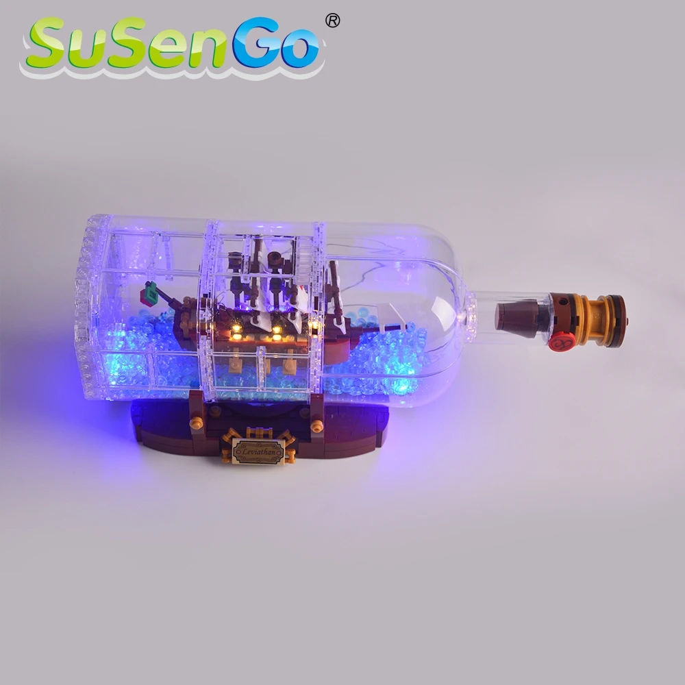 Комплект светодиодного освещения susenco для серии 21313 Ideas корабль в бутылке