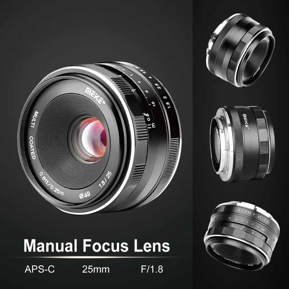 Meike MK 25 мм f1.8 широкоугольный ручной объектив с большой диафрагмой для