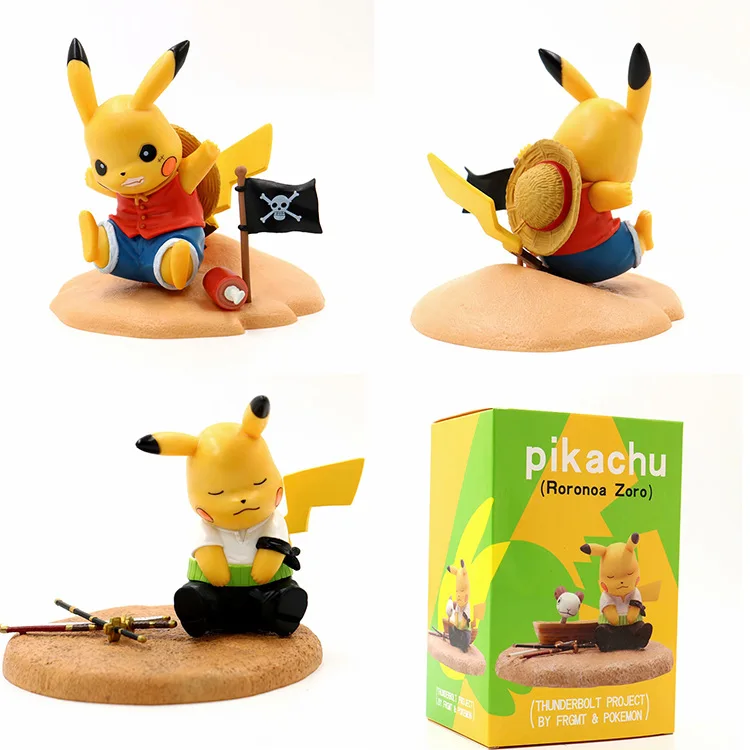 Takara Tomy Покемон Аниме Пикачу Косплей One Piece Луффи фигурки коллекционные игрушки 12